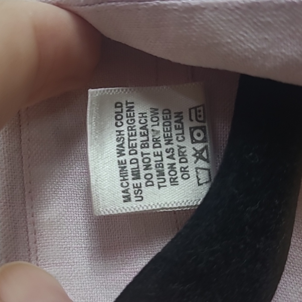 MINE Light Pink Men's Button-Up Shirt Size XL 100% Linen - Picture 10 of 10